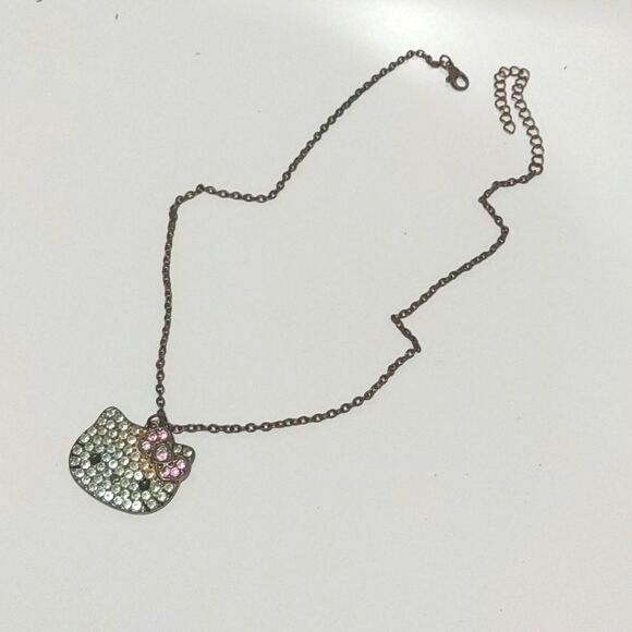 Hello kitty sanrio flat jeweled necklace - Picture 2 of 3